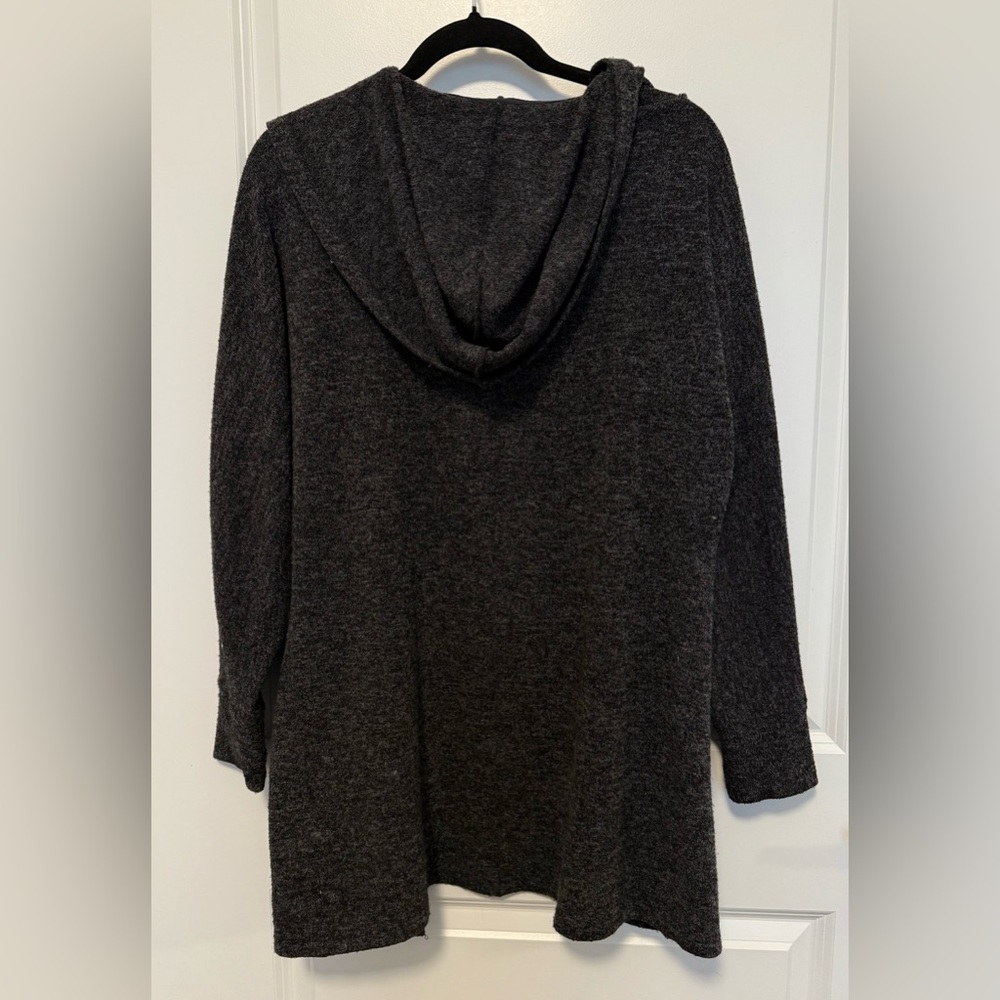 Urban Outfitters | Cozy Charcoal Hooded Cardigan